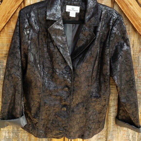 Erin London Black Jacket Large Unique - Picture 6 of 8